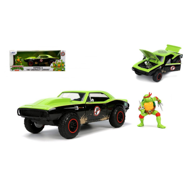 1:24 Jada Toys Chevrolet Camaro Turtles Raphael 1967 Verde/nero