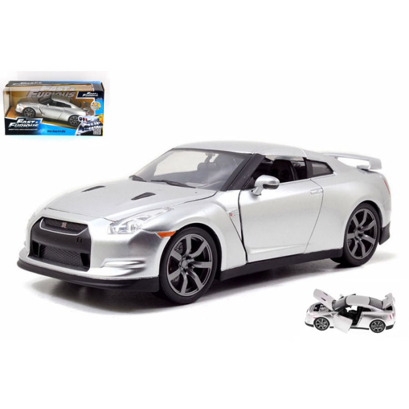 1:24 Jada Toys Brian's Nissan Gt r 35 2009 Fast & Furious 7 Argento