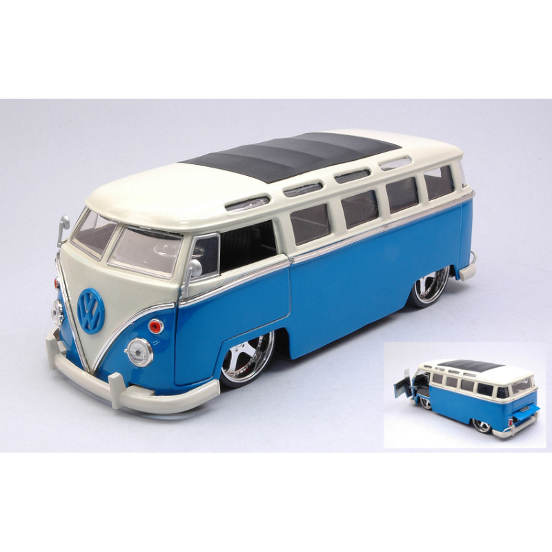 1:24 Jada Toys VW BUS 1962 Blu/bianco