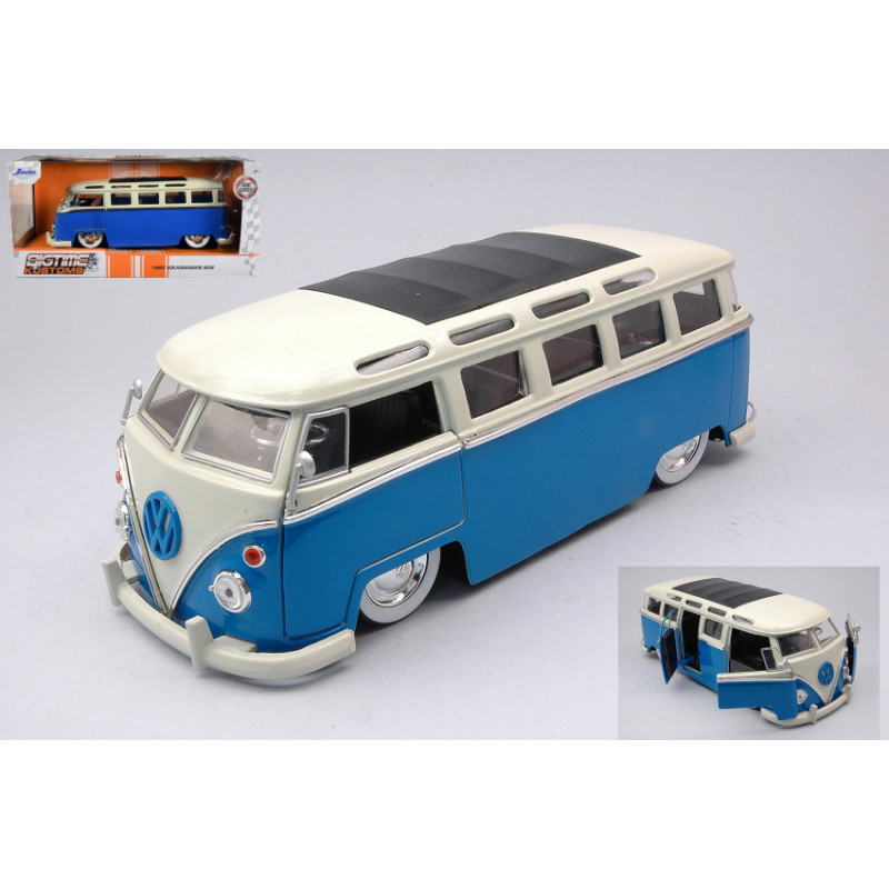 1:24 Jada Toys VW BUS T1 Blu/bianco