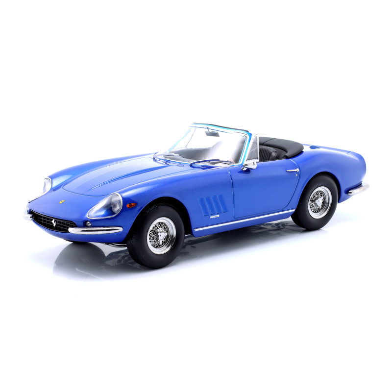 1:18 KK Scale Ferrari 275 GTB4 Nart Spyder Removable Soft TOP 1967 Blu Metallizzato