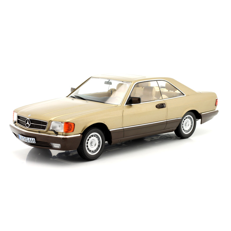 1:18 KK Scale Mercedes 500 SEC C126 1987 Oro Metallizzato