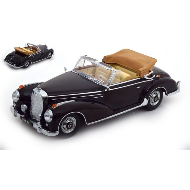 1:18 KK Scale Mercedes 300 SC W188 Convertible 1957 Nero