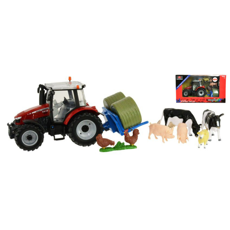 1:32 Britains Massey Ferguson 5612 Tractor Playset