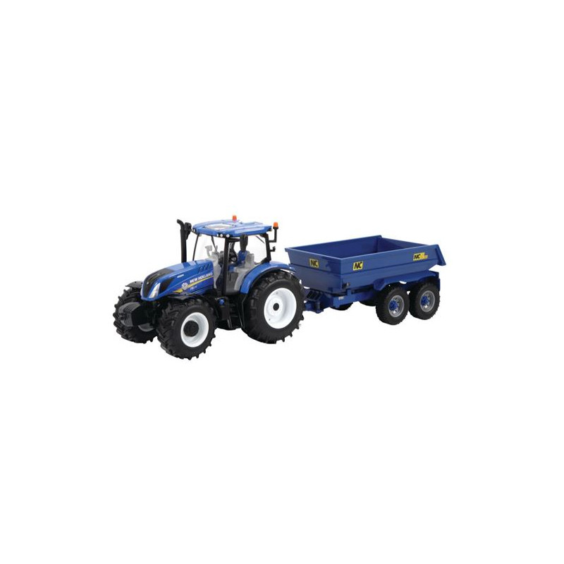 1:32 Britains NEW Holland T6 + NC Tilt Dumper Trailer SET