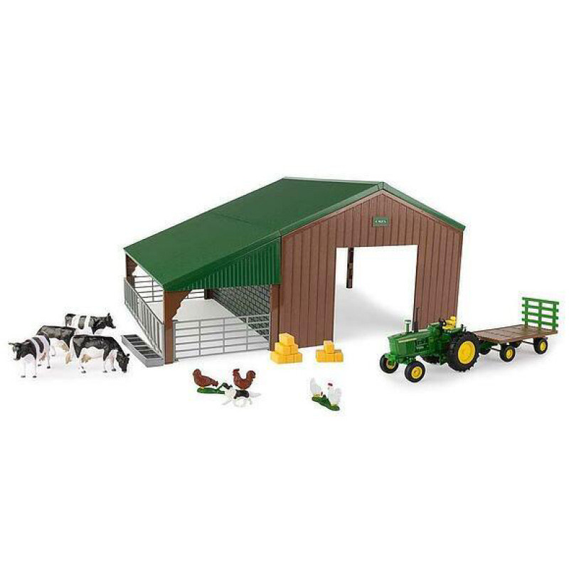 1:32 Britains Farm Building SET With John Deere Tractor