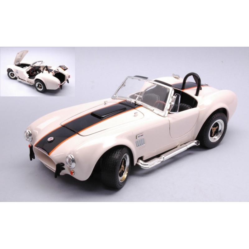 1:18 Lucky Die Cast Shelby Cobra 427 S/C 1964 Crema W/nero Stripes