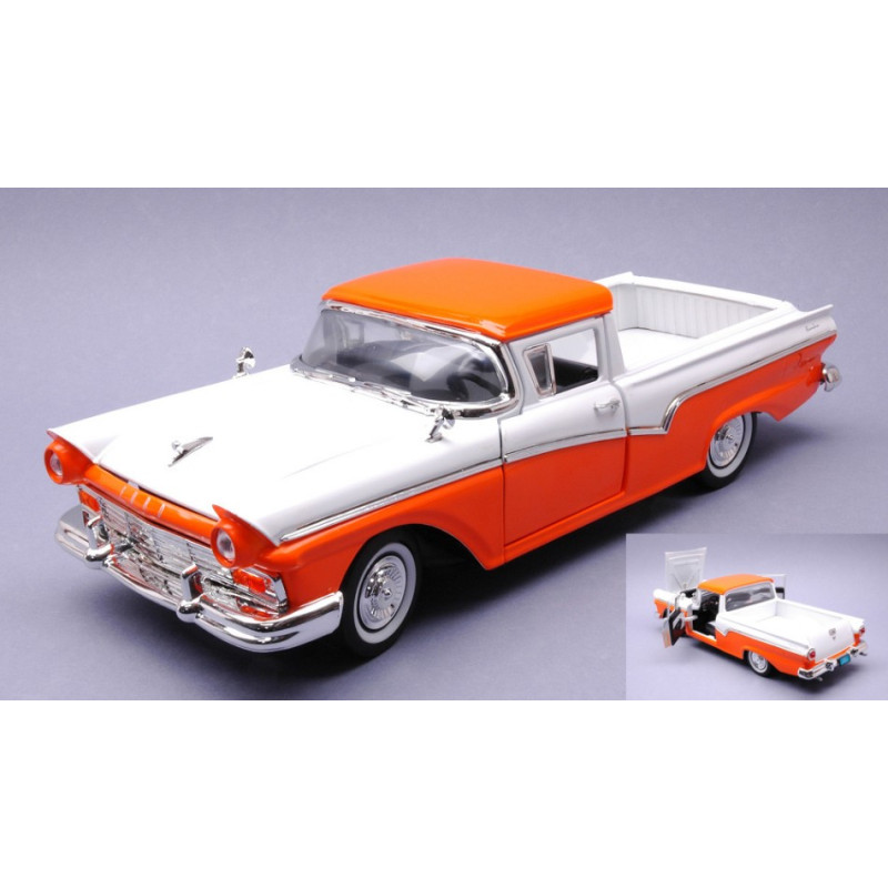 1:18 Lucky Die Cast Ford Ranchero 1957 Bianco/arancione