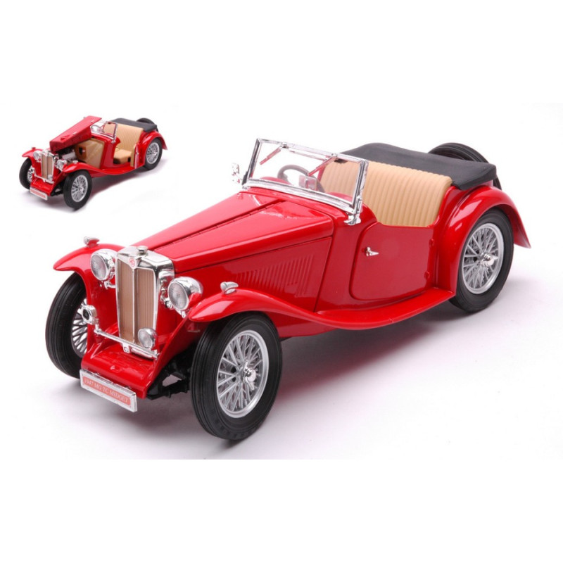 1:18 Lucky Die Cast MG TC Midget 1947 Road Signature Rosso