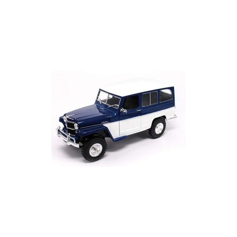 1:18 Lucky Die Cast Willys Jeep Blu/bianco