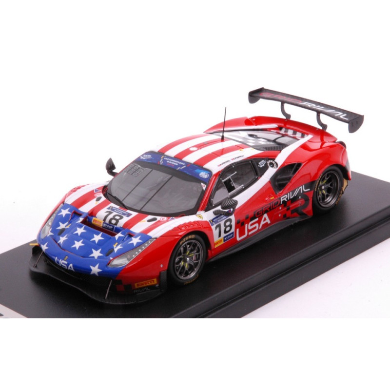 1:43 Looksmart Ferrari 488 GT3 N18 8th Team USA VALLEL.2019 Pump./ferr.