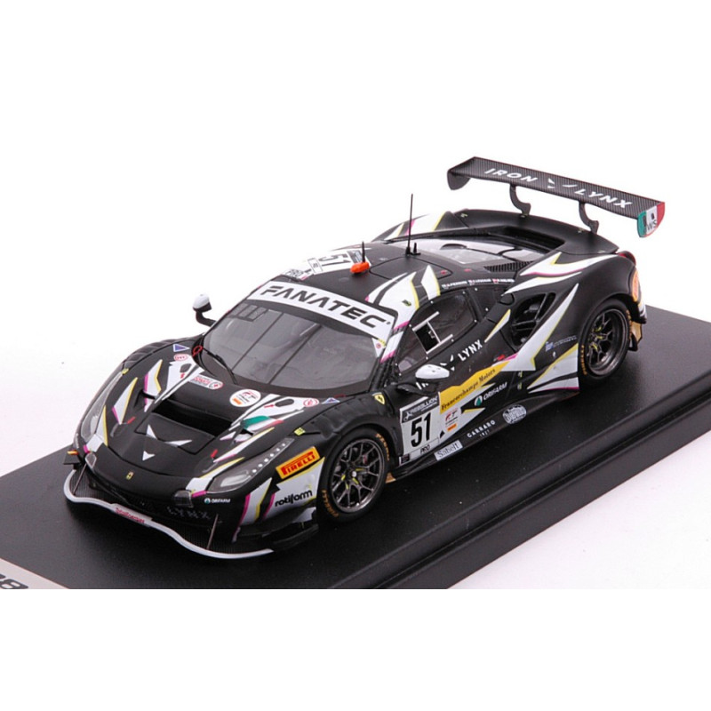 1:43 Looksmart Ferrari 488 GT3 N51 Iron Lynx WINN24H SPA Ledog./niels./pier Guidi