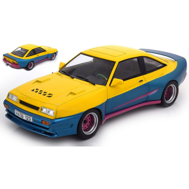 1:18 Modelcargroup Opel Manta B Opacoing Giallo/blu