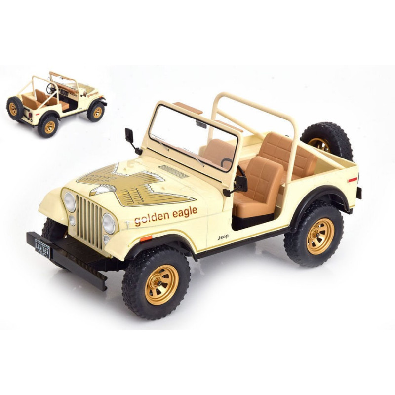 1:18 Modelcargroup Jeep CJ 7 Oroen Eagle Beige Decorated