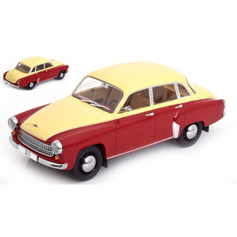 1:18 Modelcargroup Wartburg 311 1959 Rosso Scuro/beige