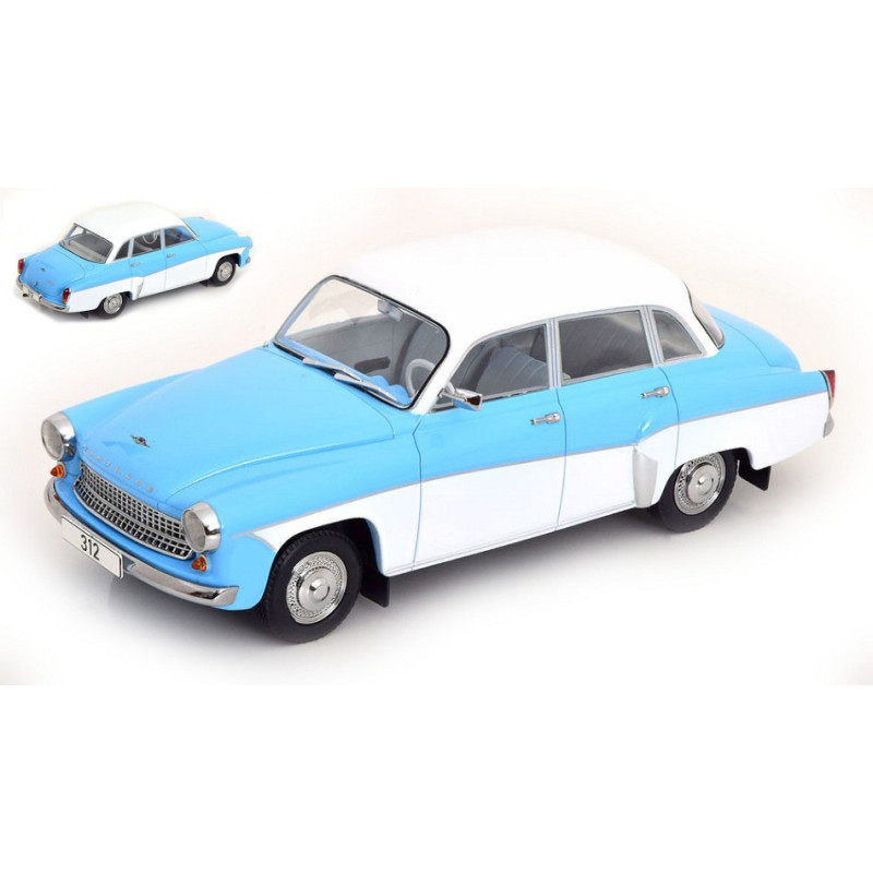 1:18 Modelcargroup Wartburg 312 Blu Chiaro/bianco