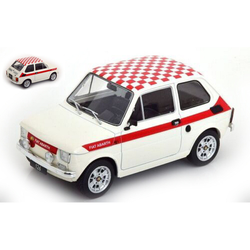 1:18 Modelcargroup Fiat 126 Abarth 1972 Bianco