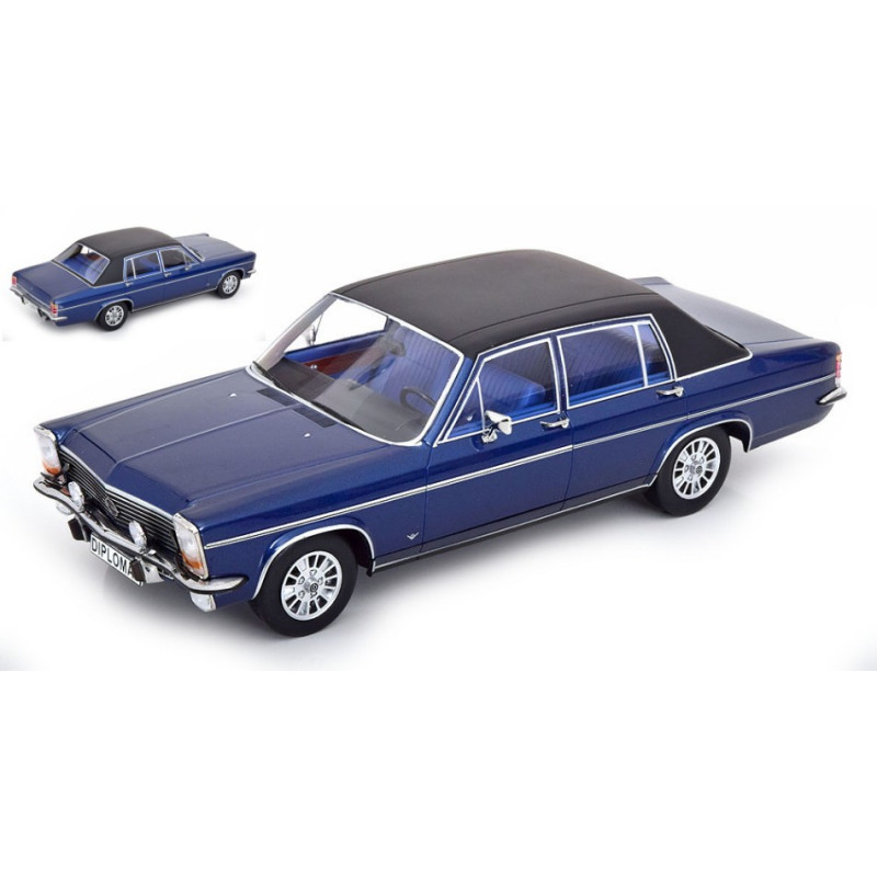 1:18 Modelcargroup Opel Diploopaco B 1972 Metallizzato Blu Scuro/nero Opaco