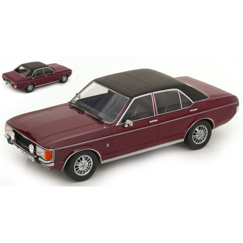 1:18 Modelcargroup Ford Granda MK I 1975 Scuro Metallizzato Rosso/nero Opaco