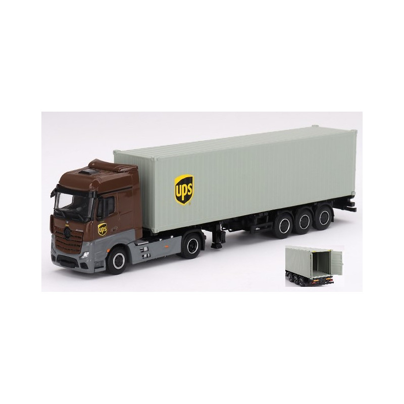 1:64 Mini GT Mercedes Actros With 40' Container UPS Europe 2023