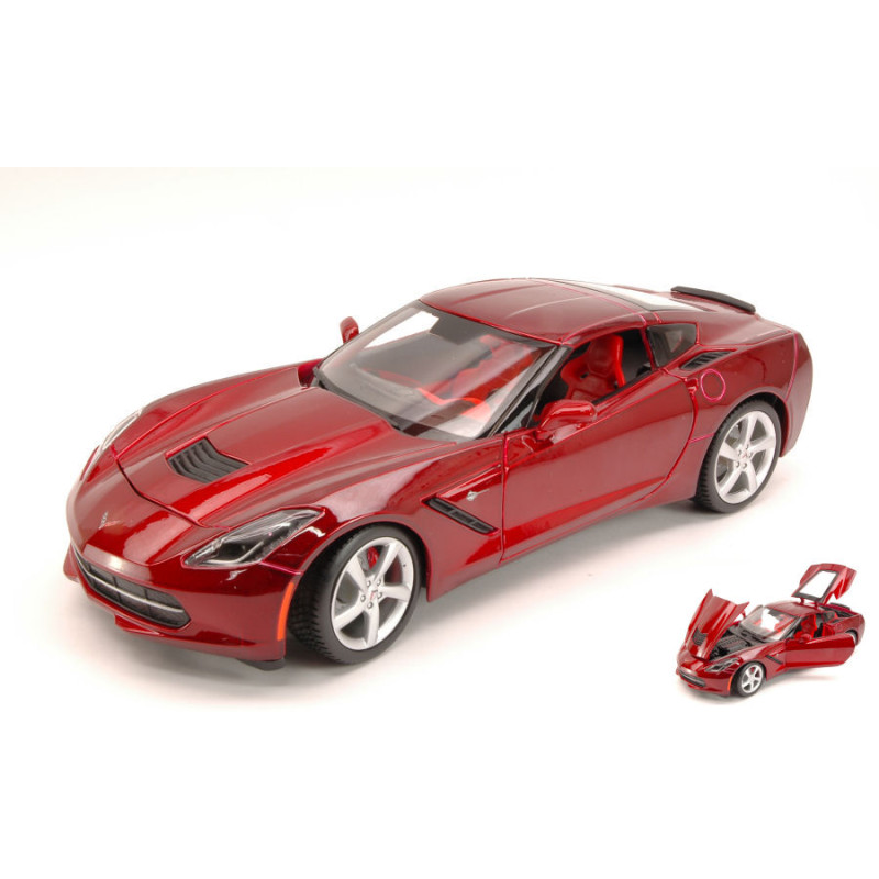 1:18 Maisto Chevrolet Corvette Stingray 2014 Rosso Metallizzato