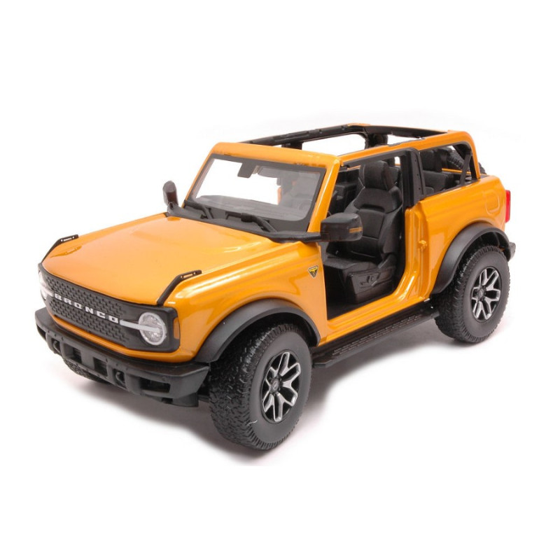 1:18 Maisto Ford Bronco 2021 NO Door Giallo