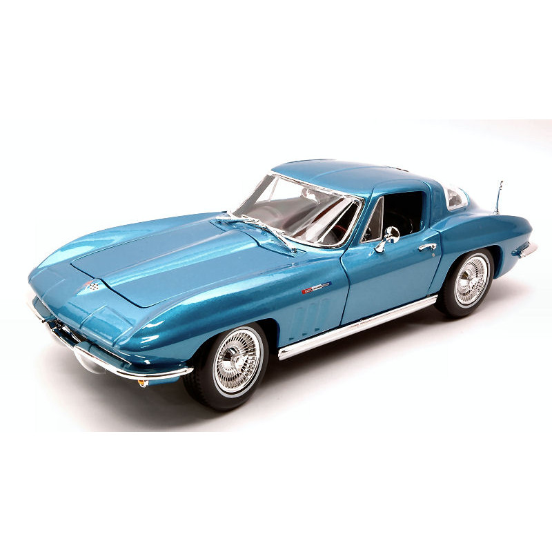 1:18 Maisto Chevrolet Corvette 1965 Blu Chiaro Metallizzato