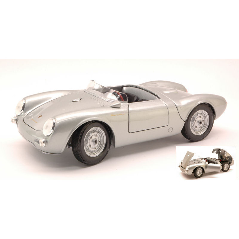 1:18 Maisto Porsche 550 A Spyder 1953 Argento