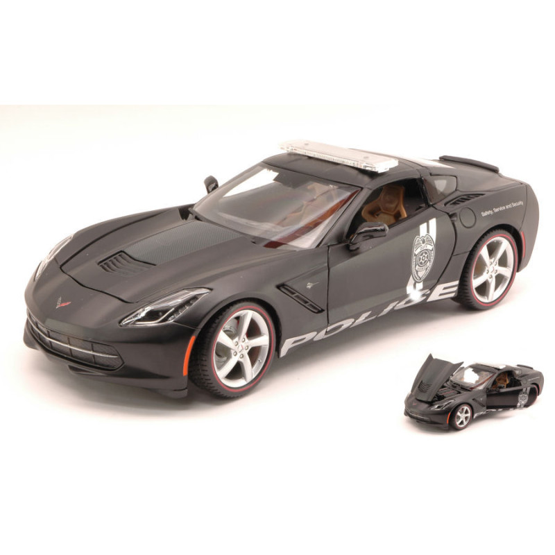 1:18 Maisto Corvette Stingray 2014 Safety Service AND Security Nero Opaco