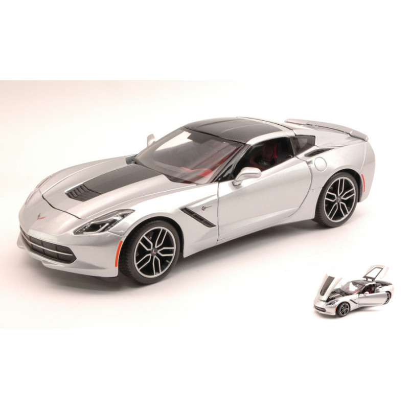 1:18 Maisto Chevrolet Corvette Stingray Z51 2014 Argento Exclusive Series