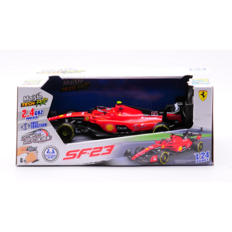 1:24 Maisto Ferrari SF 23 F1 N55 C.sainz 2.4 GHZ Radiocomando