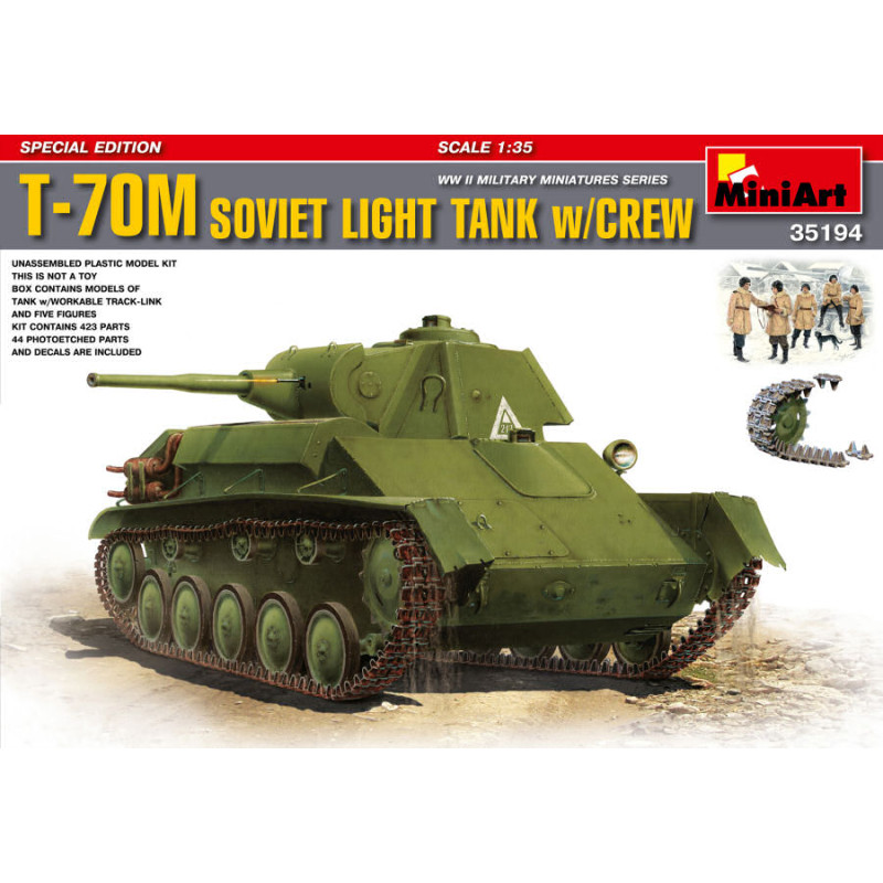 1:35 Miniart T 70 Soviet Chiaro Tank KIT