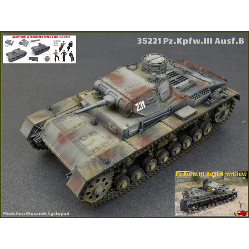 1:35 Miniart Pz.kpfw.iii Ausf.b W/crew KIT