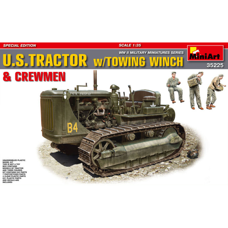 1:35 Miniart U.s. Tractor W/towing & Crewmen KIT