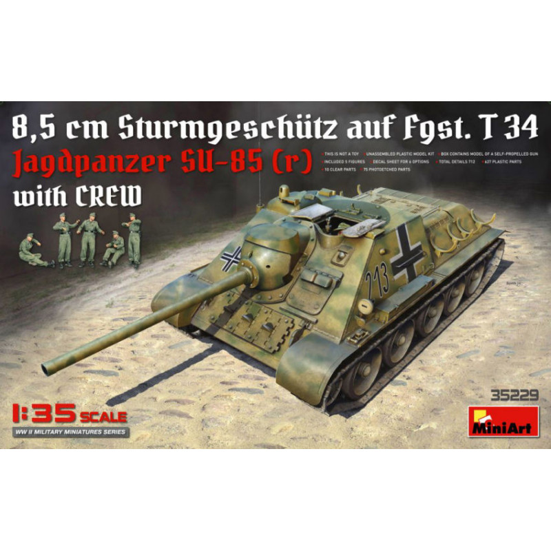 1:35 Miniart Jagdpanzer SU 85 (R) W/crew KIT