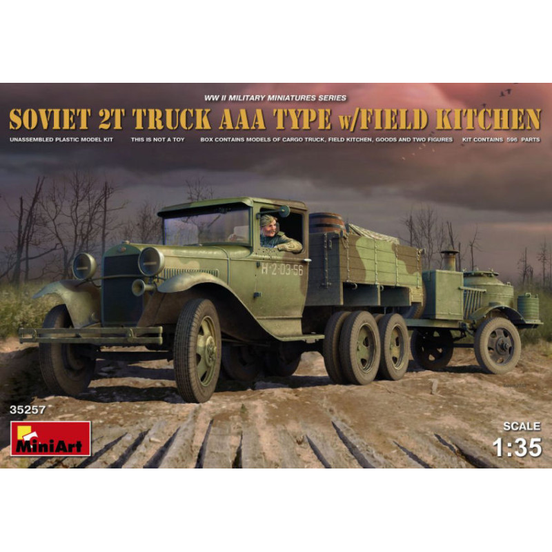 1:35 Miniart Soviet 2t Truck AAA Type W/field Kitchen KIT