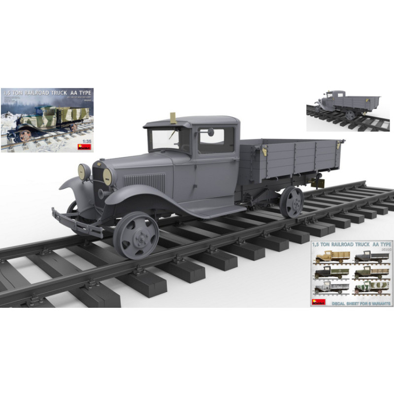 1:35 Miniart Truck AA Type 1,5 TON Railroad KIT