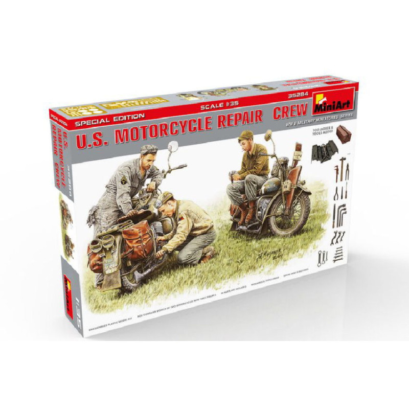 1:35 Miniart U.s.motorcycle Repair Crew KIT