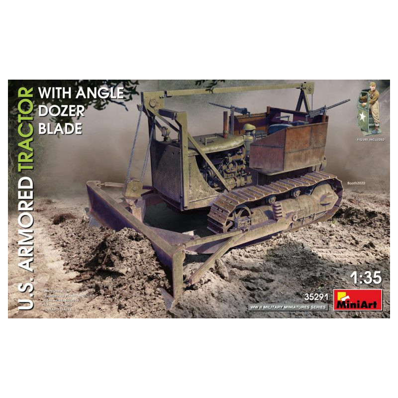 1:35 Miniart U.s.armorosso Tractor With Angle Dozer Blade KIT