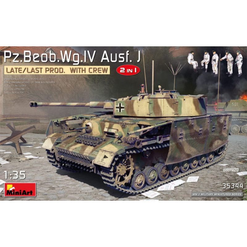 1:35 Miniart Pz.beob.wg.iv Ausf.j Late/last PROD.2 IN 1 W/crew KIT