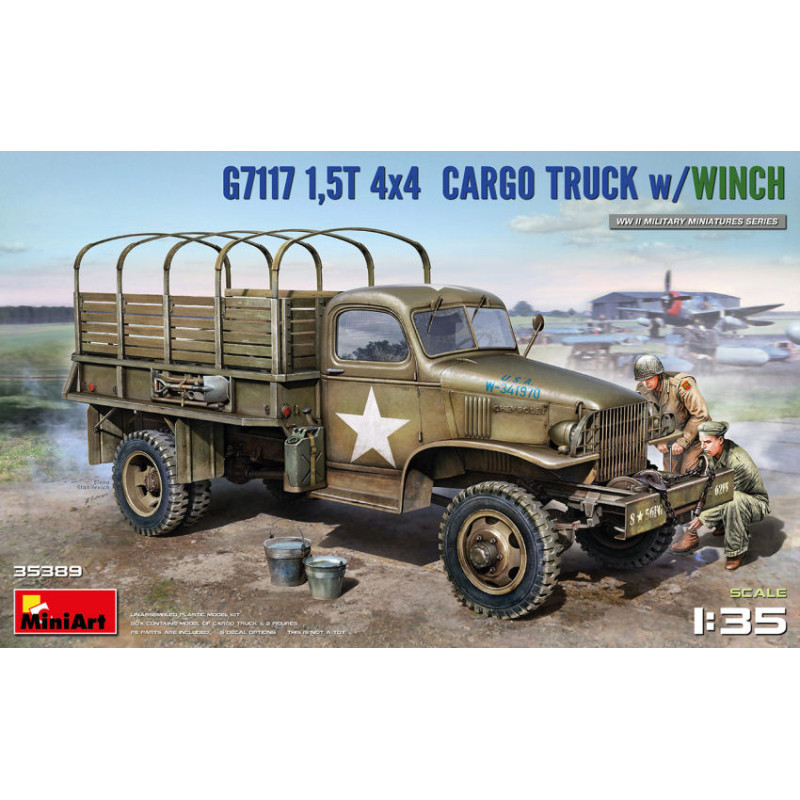 1:35 Miniart 1,5t 4x4 G7117 Cargo Truck W/winch.kit