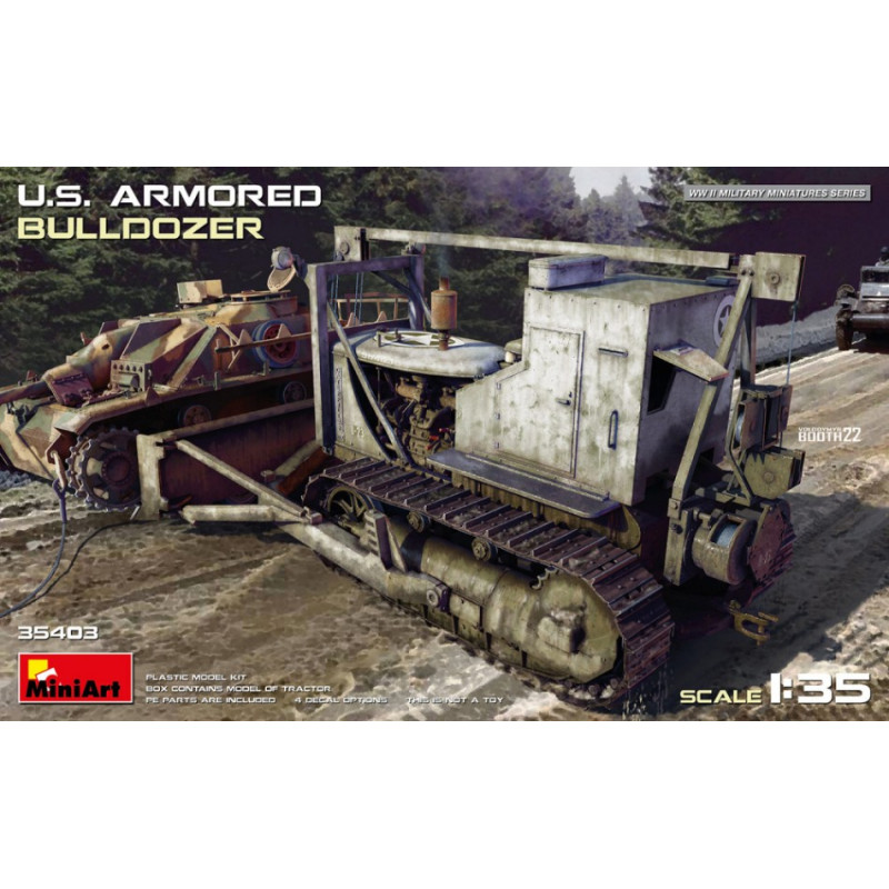 1:35 Miniart U.s. Armored Bulldozer KIT