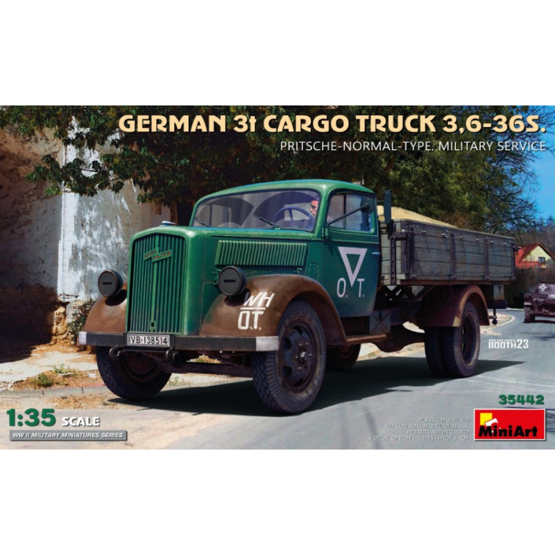 1:35 Miniart German 3t Cargo Truck 3.6 36S Pritsche normal type KIT