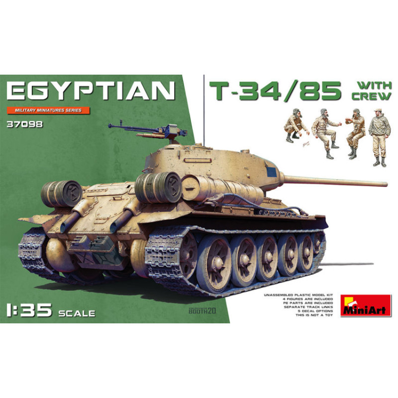 1:35 Miniart Egyptian T 34/85 W/crew KIT