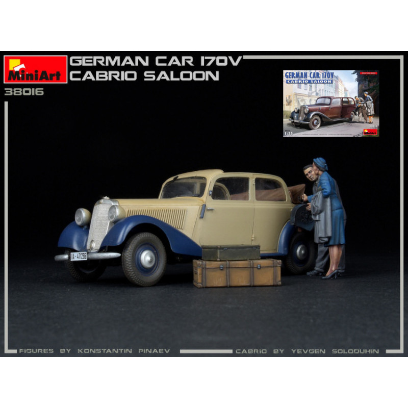 1:35 Miniart German CAR 170V Cabrio Saloon KIT