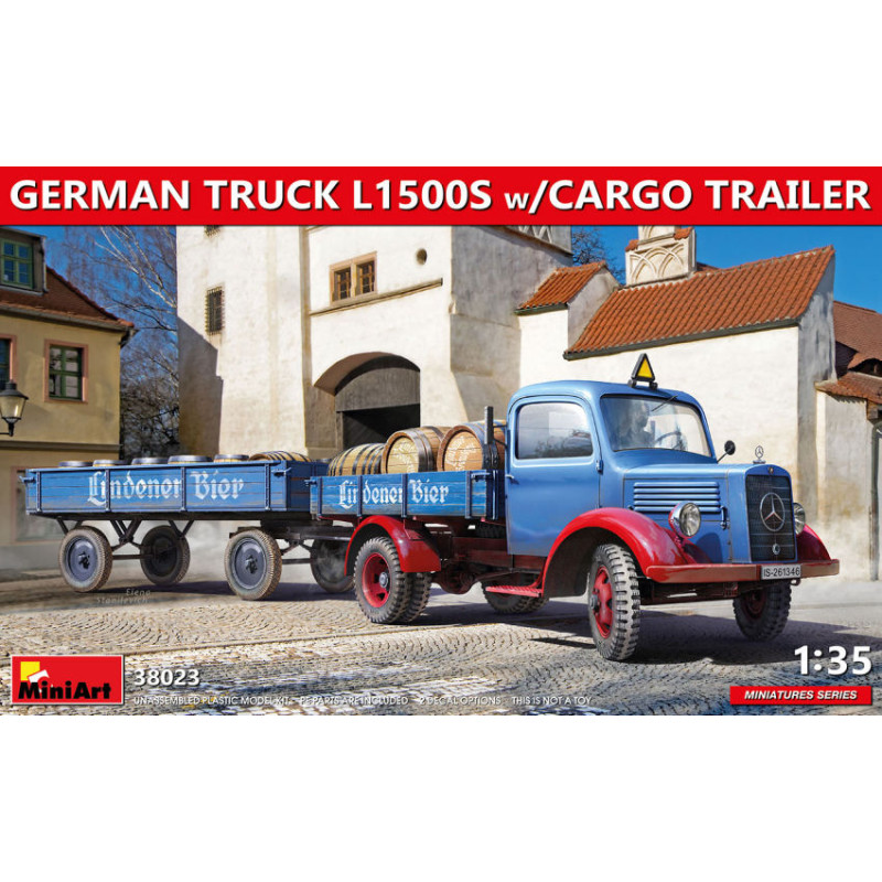 1:35 Miniart German Truck L1500S W/cargo Trailer KIT