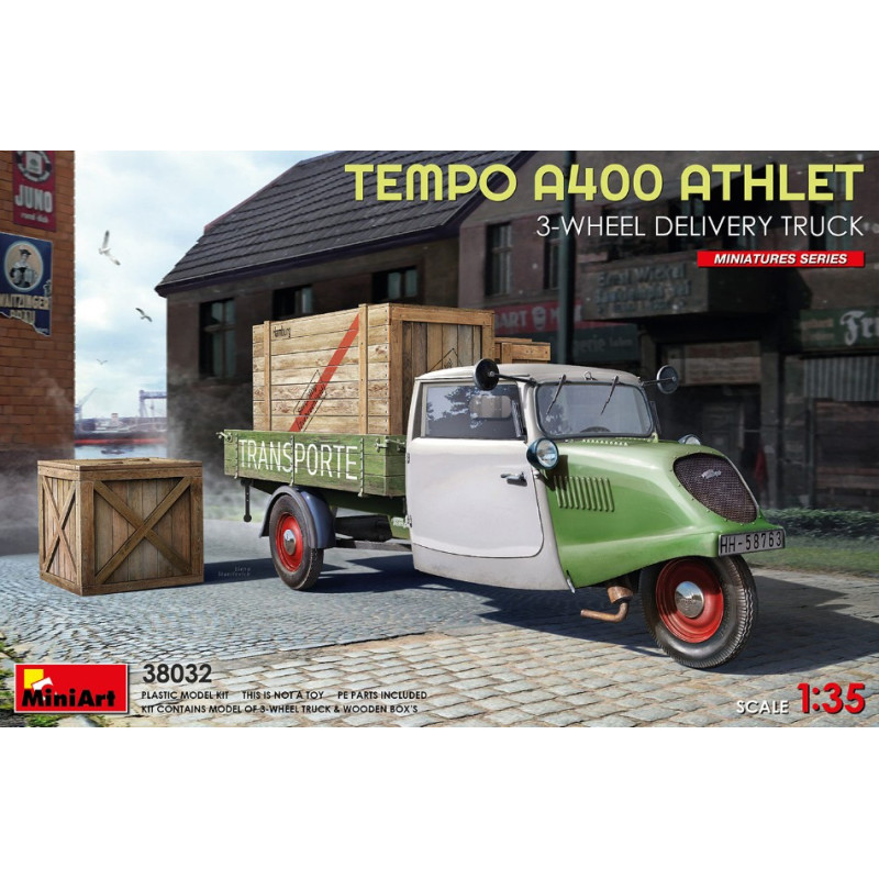 1:35 Miniart Tempo A400 Athlet 3 WHEEL Delivery Truck KIT