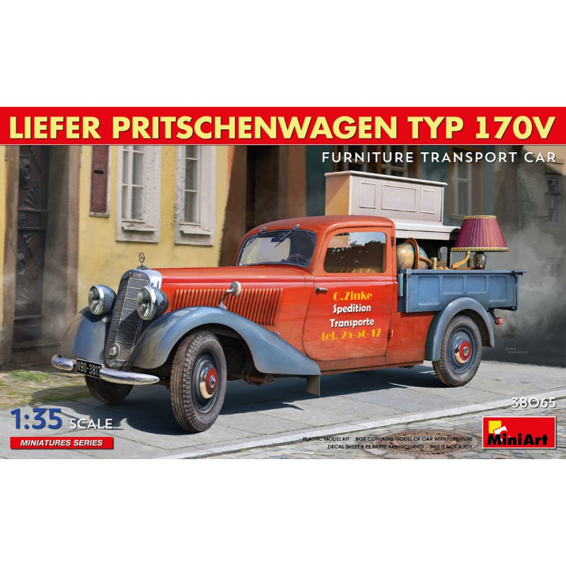 1:35 Miniart Liefer Pritschenwagen TYP 170V Furniture Transport CAR KIT