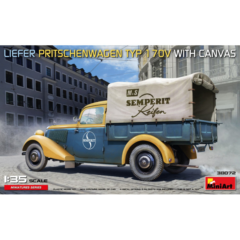 1:35 Miniart Liefer Pritschenwagen TYP 170V With Canvas  KIT