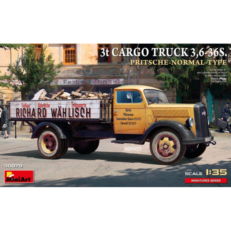 1:35 Miniart Cargo Truck 3t 3,6 36S. Pritsche normal type KIT